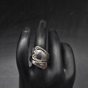 WMA Rogers Oneida Spoon Ring Silver Plate Size 5.5 Vintage Jewelry
